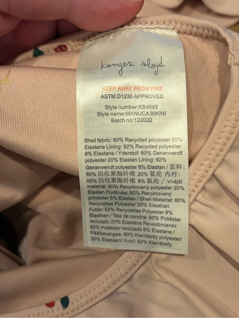 NWT $60 Konges Sløjd Manuca Bikini - Cherry Size 2 Years